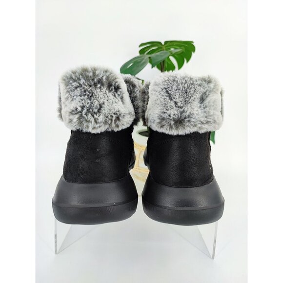 Skechers Women's On The Go Joy Black Faux Fur Cushioning Boots Size 10 US - Picture 3 of 8